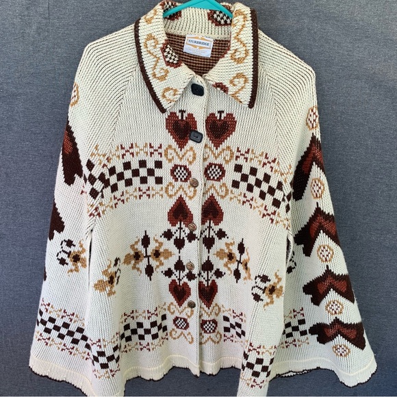 Vintage Sweaters - Vintage Cape Poncho Sturbridge Tag 60s 70s Women’s
